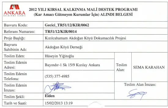 2012 Yılı Kırsal Kalınma Mali Destek Programı 3